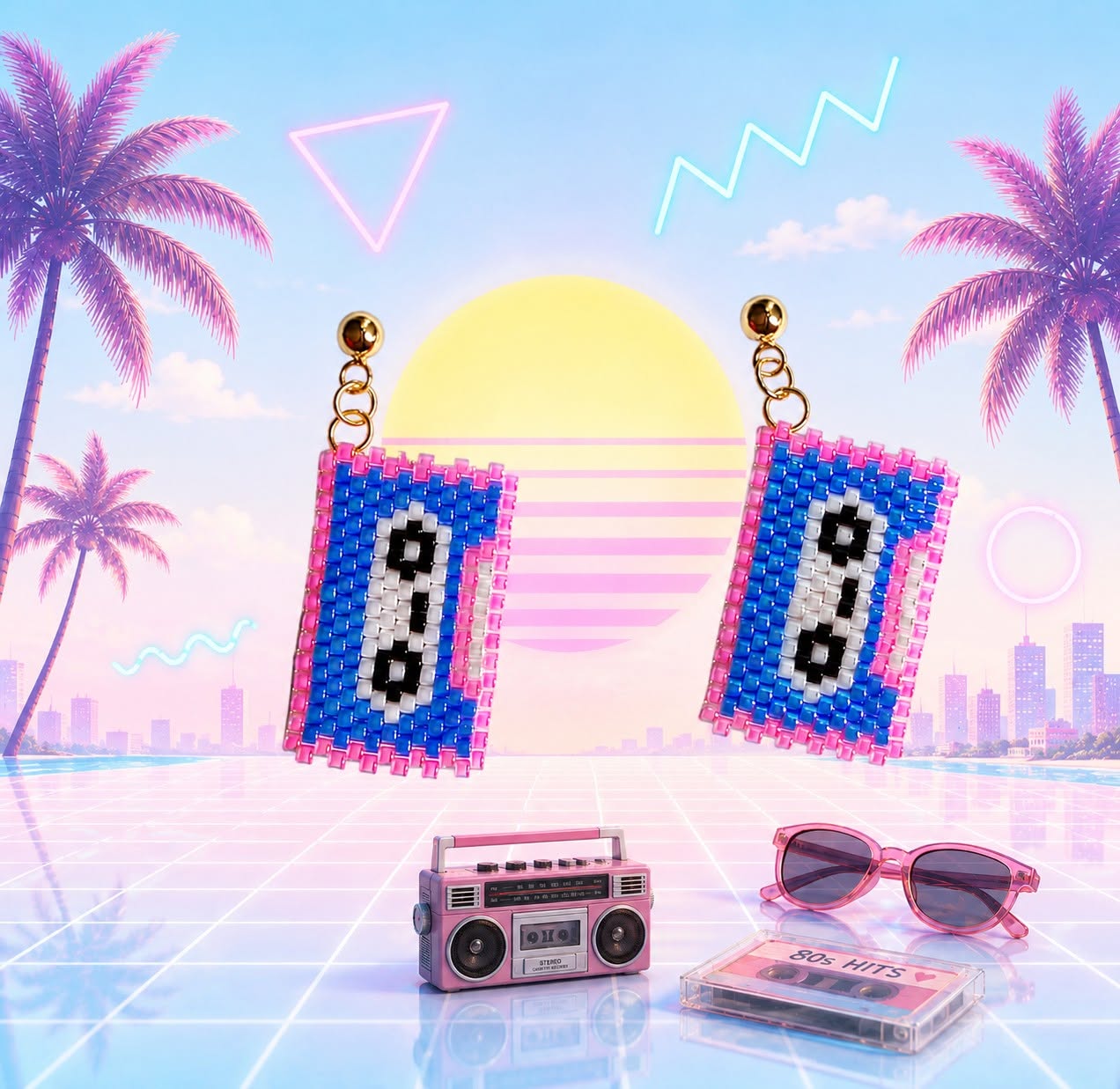 Boucles d’oreilles " Cassettes"
