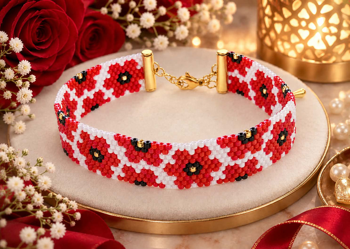 Bracelet Coquelicots