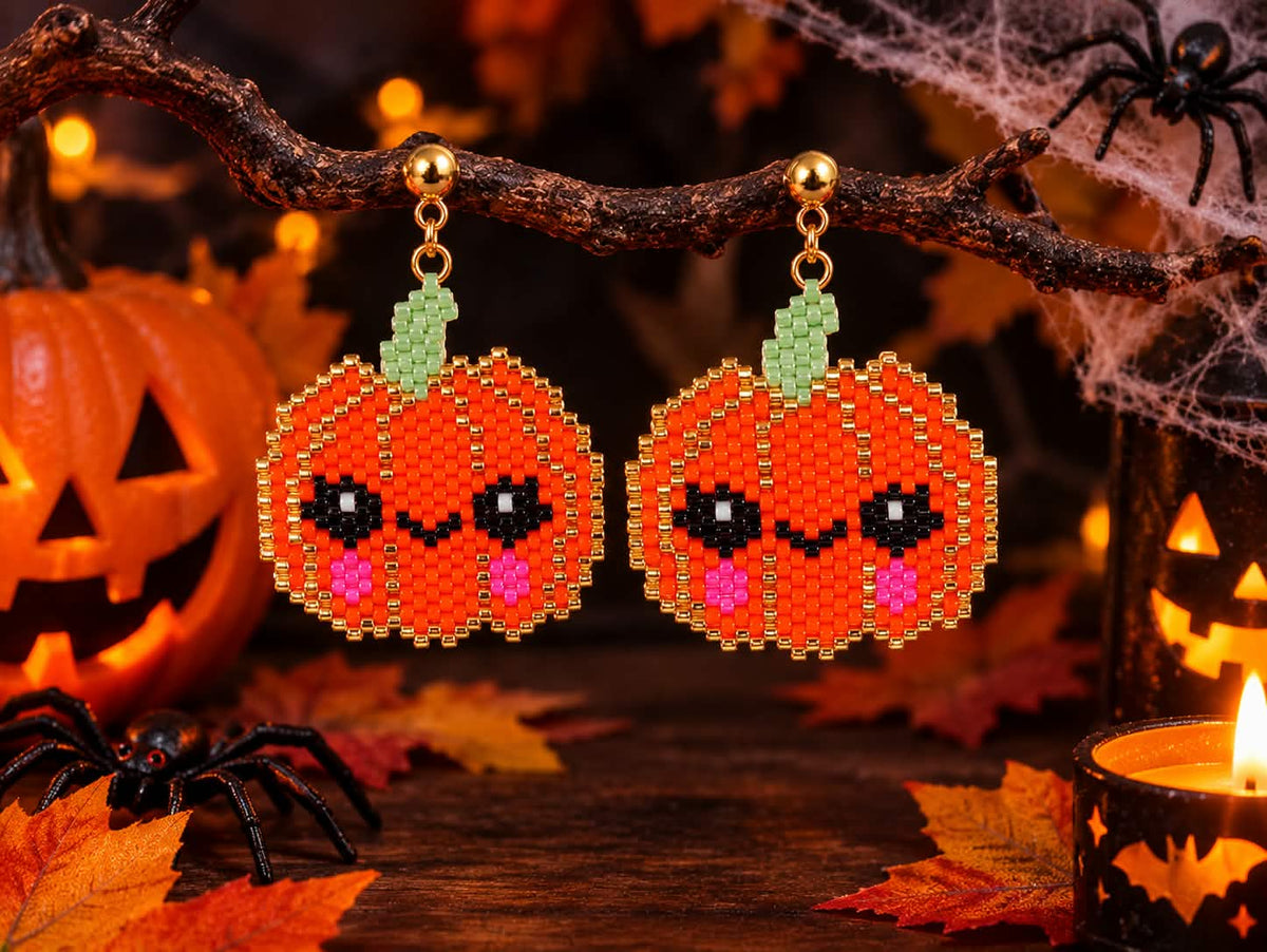 Boucles d'oreilles Petites Citrouilles