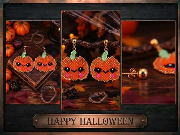 Boucles d'oreilles Petites Citrouilles