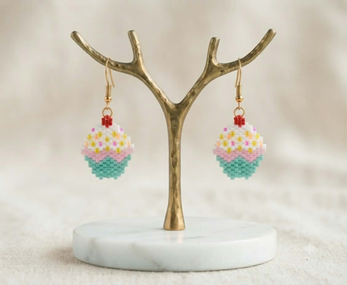 Boucles d'oreilles "Cup Cake"