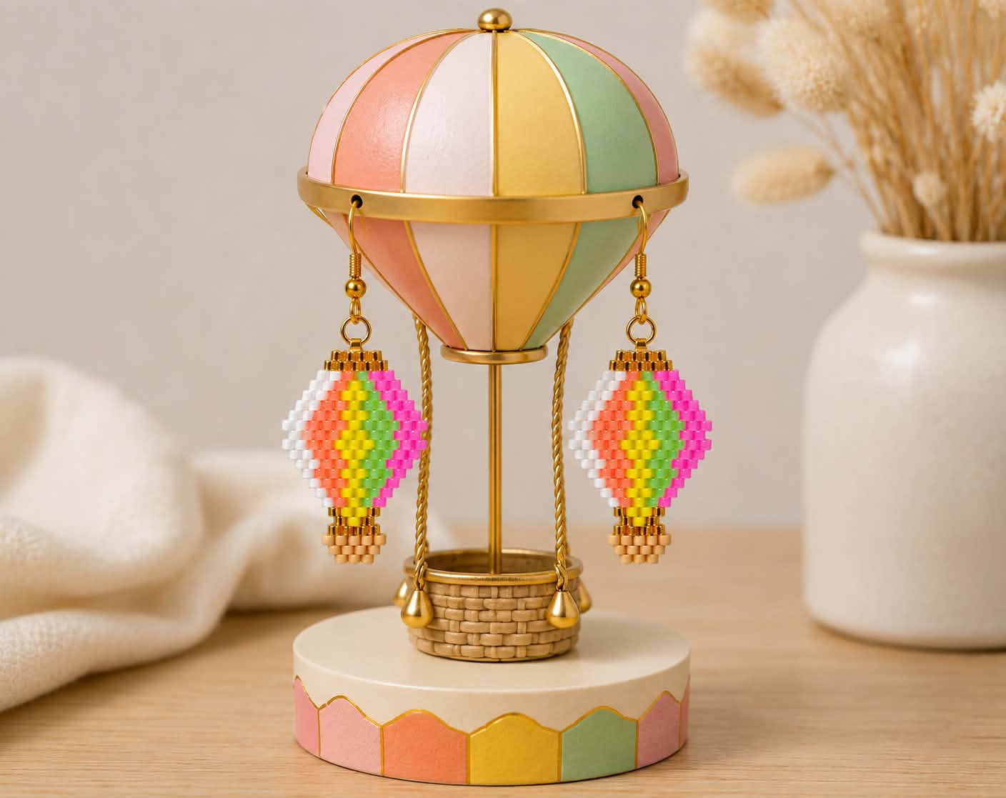 Boucles d'oreilles "Montgolfières"